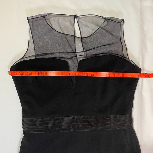 Badgley Mischka Black Formal Maxi Dress Size 8 Black Tie Party Gala Ball Evening - Picture 8 of 16